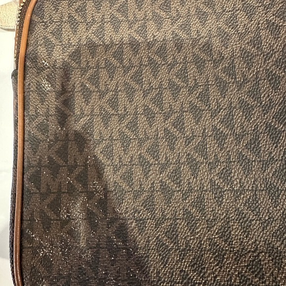 Michael Kors Brown Logo-Print Belt Bag with Gold Hardware - Picture 3 of 4